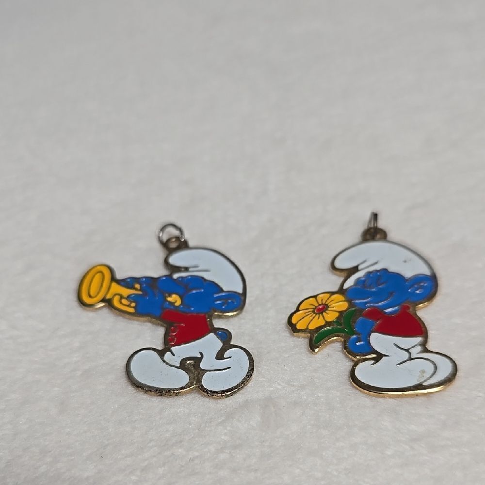 Vintage Smurf Pendant Set